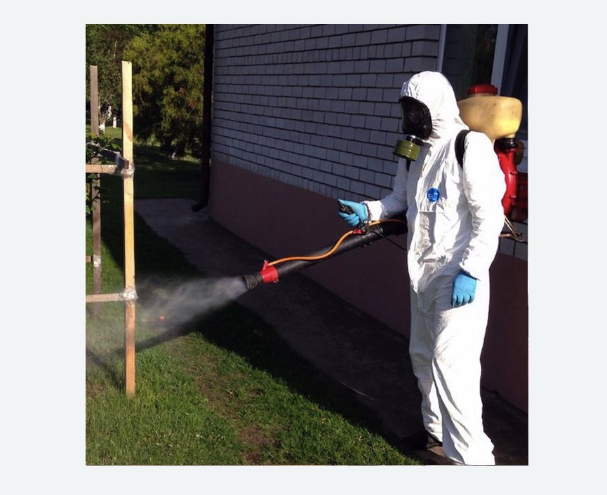 травля клещей на участке в Астрахани